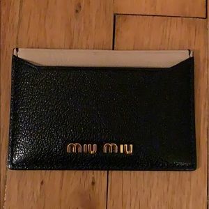 Miu Miu Leather Card Case Holder